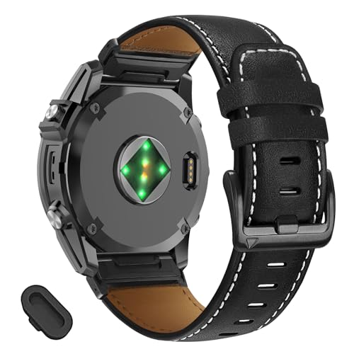 20mm-Quickfit-Leather-Watch-Band-Compatible-with-Garmin-Fenix-98-43mm7S 20mm Quickfit Leather Watch Band Compatible with Garmin Fenix 9/8 43mm/7S - Image 1