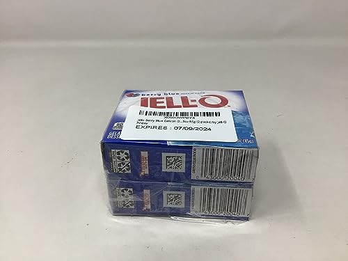 Image of JELLO Berry Blue Gelatin Dessert Mix 3 Ounce Box (Pack of 2)