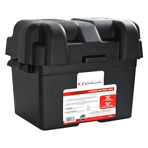 Schumacher Electric Marine Battery Protection Box, BAF-BM1, with High-Density Polyethylene Construction to Protect from Leaking Battery Acid, 1 Unit, 2 Pieces