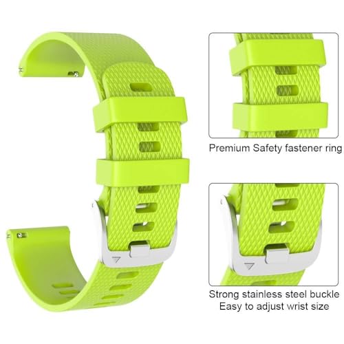 Bracelet 20mm Garmin Vivoactive 3 anti-irritation vert pour sportifs