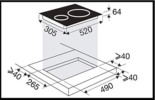 SAUTER domino induction 2 foyers SPI9333B - vue 6