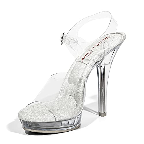 The Shoe Fairy Olympian Clear Bikini Fitness Competition Heel (us_Footwear_Size_System, Adult, Women, Numeric, Medium, Numeric_5) by The Shoe Fairy - Used condition - Image 3