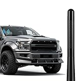Glossy Black Carbon Fiber Antenna for Ford F150 2009-2026, F250 F350 2017-2026 4.7 Inch Short AM/FM Radio Aerial Mast Replacement with M5 & M6 Adapters for Raptor, Bronco, Pickup Trucks