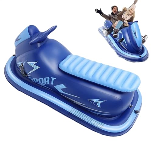 LearnLyrics Schneeschlitten, Schlittenrohr, aufblasbar, robust – dickes, kältebeständiges Schlittenrohr, aufblasbarer Schlitten, Rutsche für den Außenbereich mit der Familie