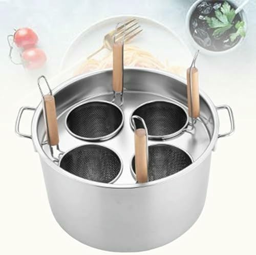 Paste pour la pâte en acier inoxydable avec paniers perforés et diviseur de cuisson