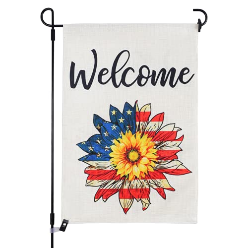 Garden Flag-Beylor Summer Garden Flag Welcome Garden Flag 12Ã—18 Inch,Gnome Garden Flags for Outside,Double Sided Vertical Yard Flags ,Garden Decor for Outside (welcome 3)