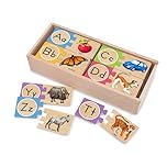Melissa & Doug Self-Correcting Alphabet Wooden Puzzles | Educational Toys for Kids, 52 Pcs | Age 4+