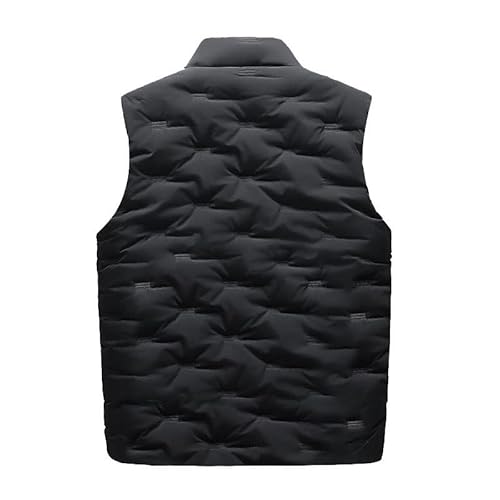 Jackets For Men, Coats Men Big And Tall Men's Jacket Flannel With Hood Jacket Casual Vest Loose Autumn Winter Warm Down Cotton Vest Coat Jacket Mens Waterproof Work Cat Vests (Xl, Black) #TOP1