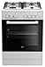 Cocina - Beko FSE62110DW, Gas, 4 zonas de cocción, Horno multifunción, 65 L, Grill, Blanco y negro