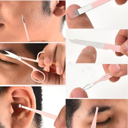 Image of Premium Nail Clipper Kit - Stainless Steel Manicure & Pedicure Set - Nail Care Tools for Hand & Feet - Includes Clippers, Cuticle Trimmers, File, Tweezers for Facial, Hand & Foot Care