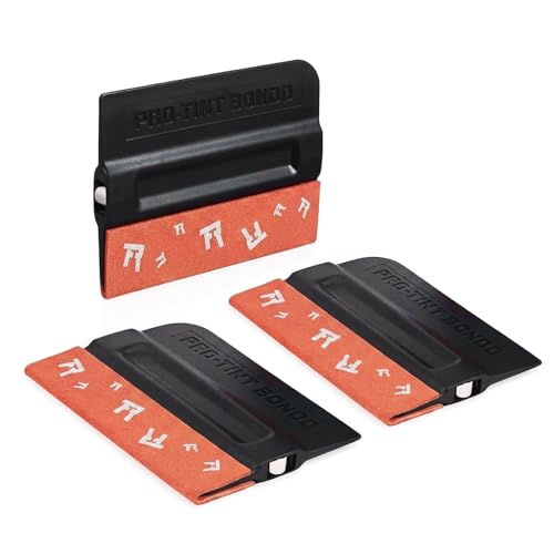 RockRose Orange & Black Wing Squeegee with Felt Edge 3PK...