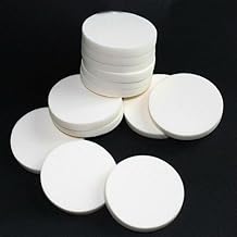 AKOAK 20pcs Round Make Up Facial Face Soft Sponge Cosmetic Puff Women Lady Beauty Makeup Foundation Powder Puff WHITE COLOR / 20