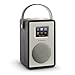 Produktbild NUMAN Mini Two - Design Internetradio, Retro Look, WLAN Radio, Mediaplayer, DAB/DAB+ / UKW-Tuner, Wi-Fi, Bluetooth, 2-Band Equalizer mit Loudness-Funktion, Dual-Alarm, Timer, AUX, schwarz