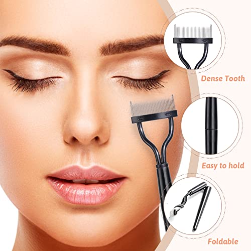 Bs-Mall Eyelash Grooming Brush Foldable Eyelash Separator Mascara Eyebrow Scissors Applicator Eyebrow Comb Brush For Making Up Supplies（5 Pieces） #TOP2