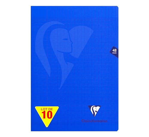 Lot de 10 Cahiers Mimesys Clairefontaine A4 Grands Carreaux Seyès Bleu