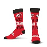 For Bare Feet NHL CAROLINA HURRICANES Best Team Ever Crew Sock Team Color OSFM