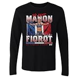 500 LEVEL UFC Manon Fiorot The Beast Flag Men's Long Sleeve T-Shirt (Black, L)