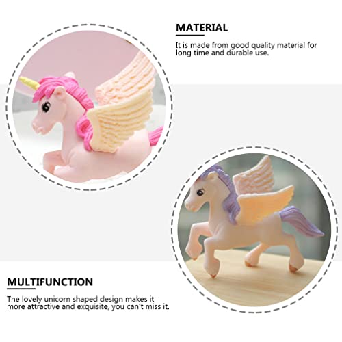 Ipetboom Mini Figuras Unicórnio Estatuetas Unicórnio: Bolo Topper Toys Fidget Birthday Party Goodie