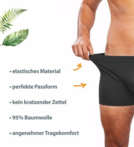 Kemes Bokserki męskie, 10 sztuk, bawełniane, czarne, oddychające, bielizna męska