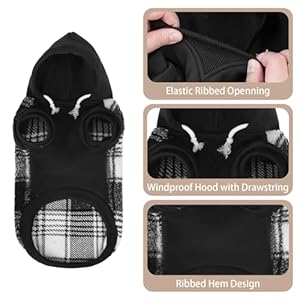 Pupteckdoghoodiepuppysweatshirtwarmdogsweaterwinterclothescoldweathercoatsforsmallmediumlargedogsblackm Urban Country Home Decor Pupteck dog hoodie puppy sweatshirt warm dog sweater winter clothes cold weather coats for small medium large dogs black m urban country home decor