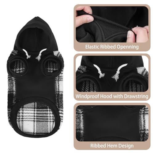 Pupteckdoghoodiepuppysweatshirtwarmdogsweaterwinterclothescoldweathercoatsforsmallmediumlargedogsblackm Urban Country Home Decor Pupteck dog hoodie puppy sweatshirt warm dog sweater winter clothes cold weather coats for small medium large dogs black m urban country home decor