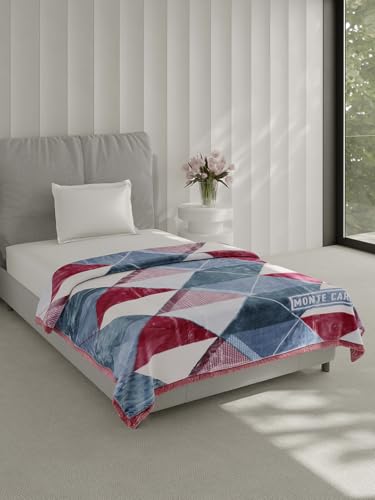 Image of Monte Carlo Single Bed Heavy Winter Blanket Lavish Plus 2 Ply Box Pack 900 GSM | 3.2 KG (220x160 CM), Multi
