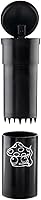 EZ SPLITZ Cap & Crusher 2-in-1 Herb Grinder with Extra Large Storage - Pop Art Black Edition, Portable & Child-Resistant