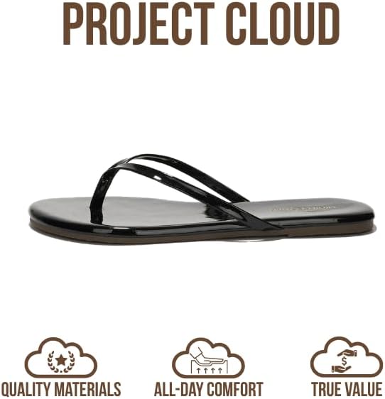 Project Cloud Flip Flops for Women Footwear- Lightweight and Memory Foam Insole Sandals for Women 2026 - Durable Non-Slip Beach Essentials Flats for Women Sandals (Foundations) - Image 4