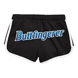 Buttfingerer Funny Candy Bar Parody Women's Cotton Athletic Booty Shorts, Black, Medium