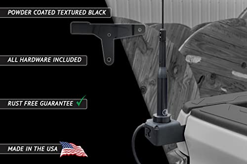 Image of Rago Fabrication CB Antenna Mount or Whip Flag Mount for 2016-2023 Toyota Tacoma 3rd Gen | Passenger Side | Made in The USA | Truck Bed Mounted