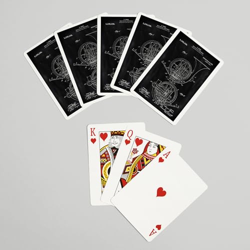 Baraja de poker Blackboard Patent con 52 cartas miniatura 7