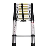 [page_title]-BALLSHOP 4,4m Teleskopleiter Leiter Ausziehbar Aluleiter Mehrzweckleiter Bockleiter Schiebeleiter Gefaltete Höhe 94cm 150kg Belastbarkeit Rutschfest aus hochwertigem Aluminium für Hausarbeit Baujob