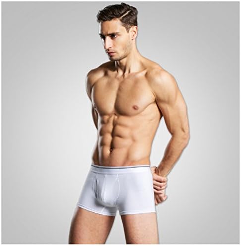 Yadesign Men's Underwear,Breathable Underwear,Boxer Brief Ultimate Comfortable Cotton (XXL) White
