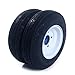 Roadstar Pair of 2 Trailer Tires & Rims 480-8 4.80-8 4.80 x 8 Load B 5 Lug/4.5" Hole Bolt White Spoke Wheel