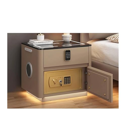 Table de chevet intelligente LED avec chargeur USB et haut-parleur