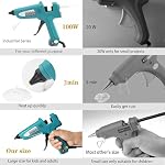 Hot Glue Gun and Sticks Set 100W, Full Size, Anti Scalding Design | Faux Leather Storage Bag, with large glue stick 12pcs,Professional Craft,Home Repair,DIY