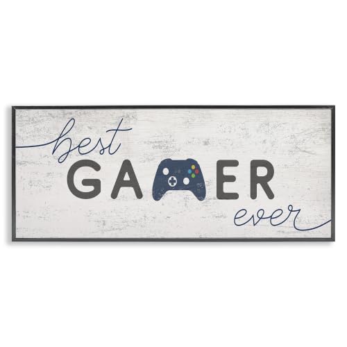 Best Gamer Ever Video Game Sign, 10 x 24 Inch Framed Giclée Print