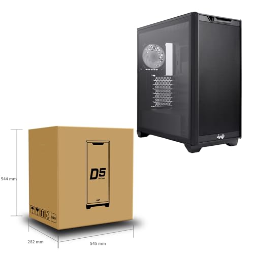 Gabinete D5 Negro E-ATX Mid Tower con Panel Lateral de Vidrio Templado y Ventilador ARGB AN120 Preinstalado miniatura 6
