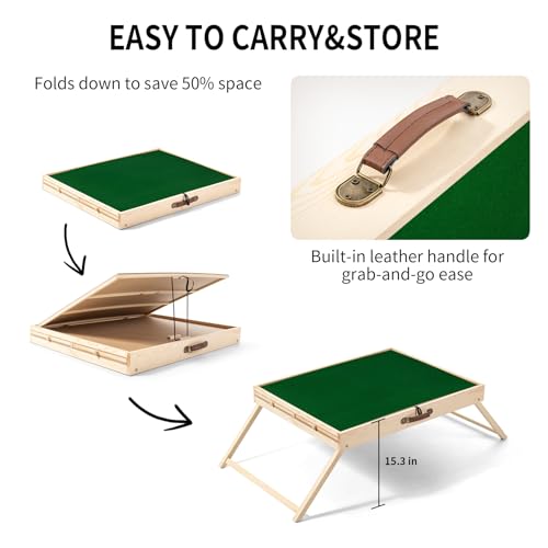 UNICOO® Folding Jigsaw Puzzle Table with 4 Storage Drawers – Holds Up to 1500 Pieces | Portable Jigsaw Puzzle Board with Felt Surface & Folding Legs for Adults, Seniors & Family - Thumbnail 4