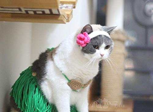 Pet Hawaiian Luau Hula Dress Party Supplies Costume Set Party For Cat Dog Free Size #TOP6