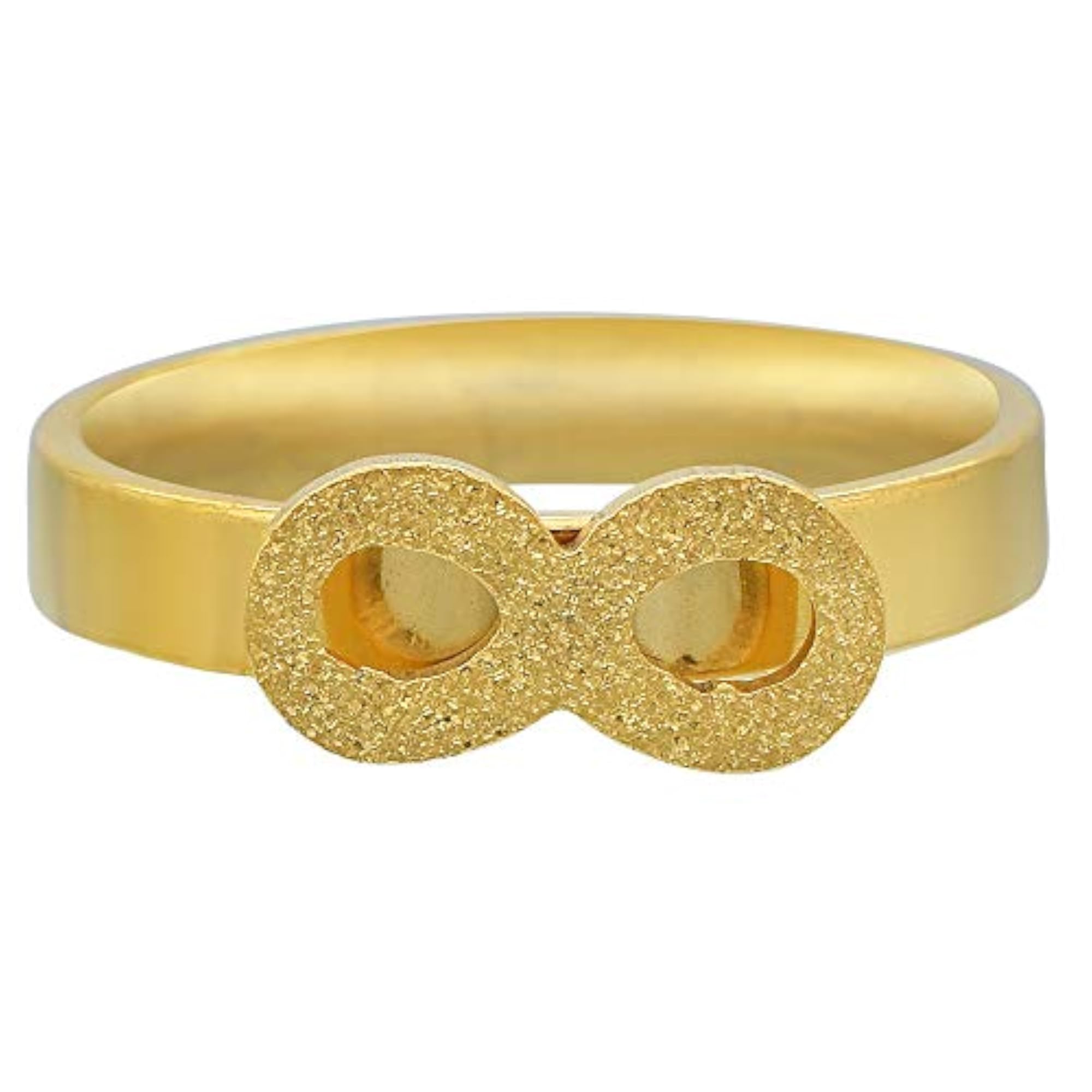 Gold Plated Brass Infinity Design Ring, Unisex
