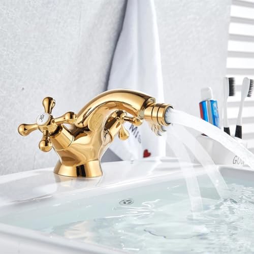 Mitigeur de bidet pivotant en or pour moderniser votre routine beauté