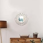 The Wooden Town 10 inch White Round Wall Mirror, Gorgeous Rustic Farmhouse Accent Mirror, Barn Wood Color Entry Mirror for Bathroom Renovation, Bedrooms, Living Rooms and More. - Image 4