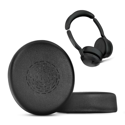 XBERSTAR Poduszki do słuchawek Jabra Evolve2 55, wymienne nauszniki, pokrowce na słuchawki Jabra Evolve2 55 (czarne)