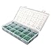 Tidevib 530Pcs Car O for Ring Seal Kit for R134a for Auto Air Conditioning System, Rubber Gasket Set with 18 Sizes, Green, Includes Storage Box