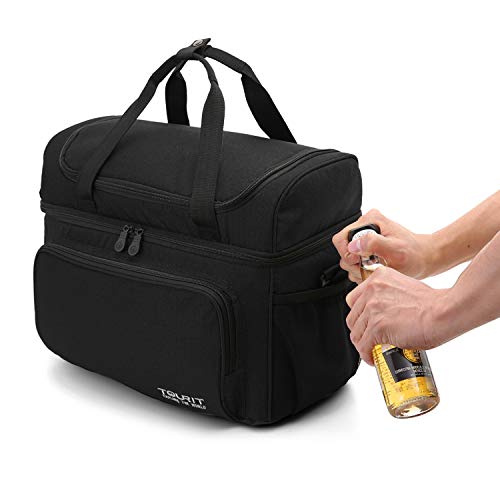 Tourit Insulated Cooler Bag 30-Can Large Lunch Bag Travel Cooler Tote 22L Soft Sided Cooler Bag For Men Women To Picnic, Camping, Beach, Work #TOP4