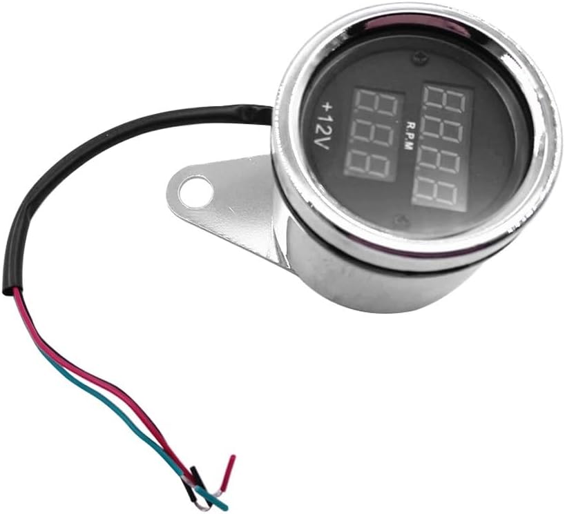 Motorcycle Odometer Gauge 12V Universal Motorcycle Tachometer Odometer Gauge Oil Level Tachometer Indicator For For For