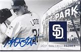 Mat Latos Signed 2011 Padres Baseball Pocket Schedule Petco Park Star Autograph - MLB Autographed Miscellaneous Items