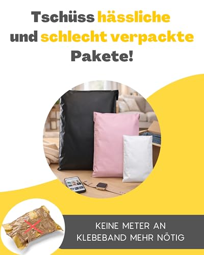 EMBALLAX - 100 Versandtaschen Warensendung - L 30x40cm - UNDURCHSICHTIG/WIDERSTANDSFÄHIG/WASSERDICHT - Versandtüten für Kleidung - Umschlag für Kartons - Versandbeutel - Versandtasche