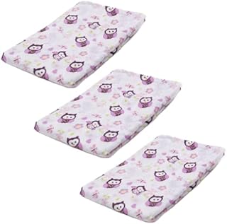 KaWaii Baby Swaddling Blanket Newborn Receiving Blanket Soft Organic Bamboo Cotton Muslin Gift Stroller Cover Swaddling Wraps Security Blanket- Pack of 3 Owls 120 x 120cm